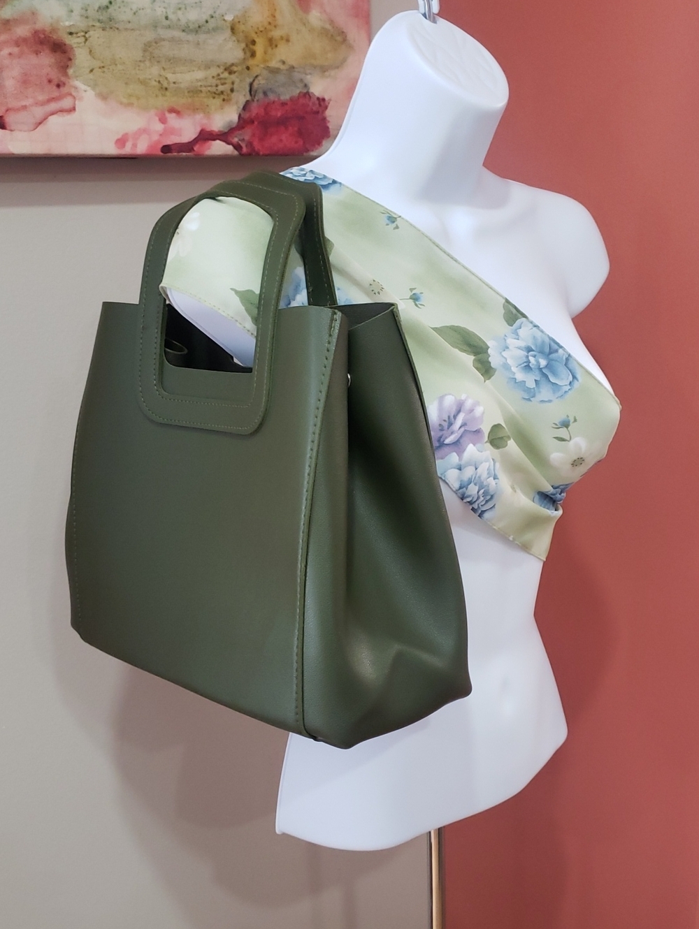 Olive Green Tote Bag - Women Bags
